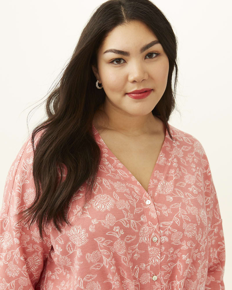 Front of plus size Megan Tie Front Top by Molly&Isadora | Dia&Co | dia_product_style_image_id:186035